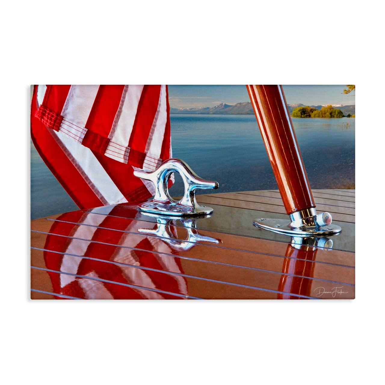 Stupell Industries Flag On Boat Hull Canvas Wall Art